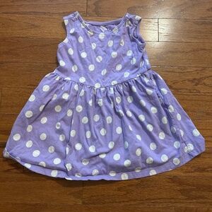 Sleeveless polka dot dress